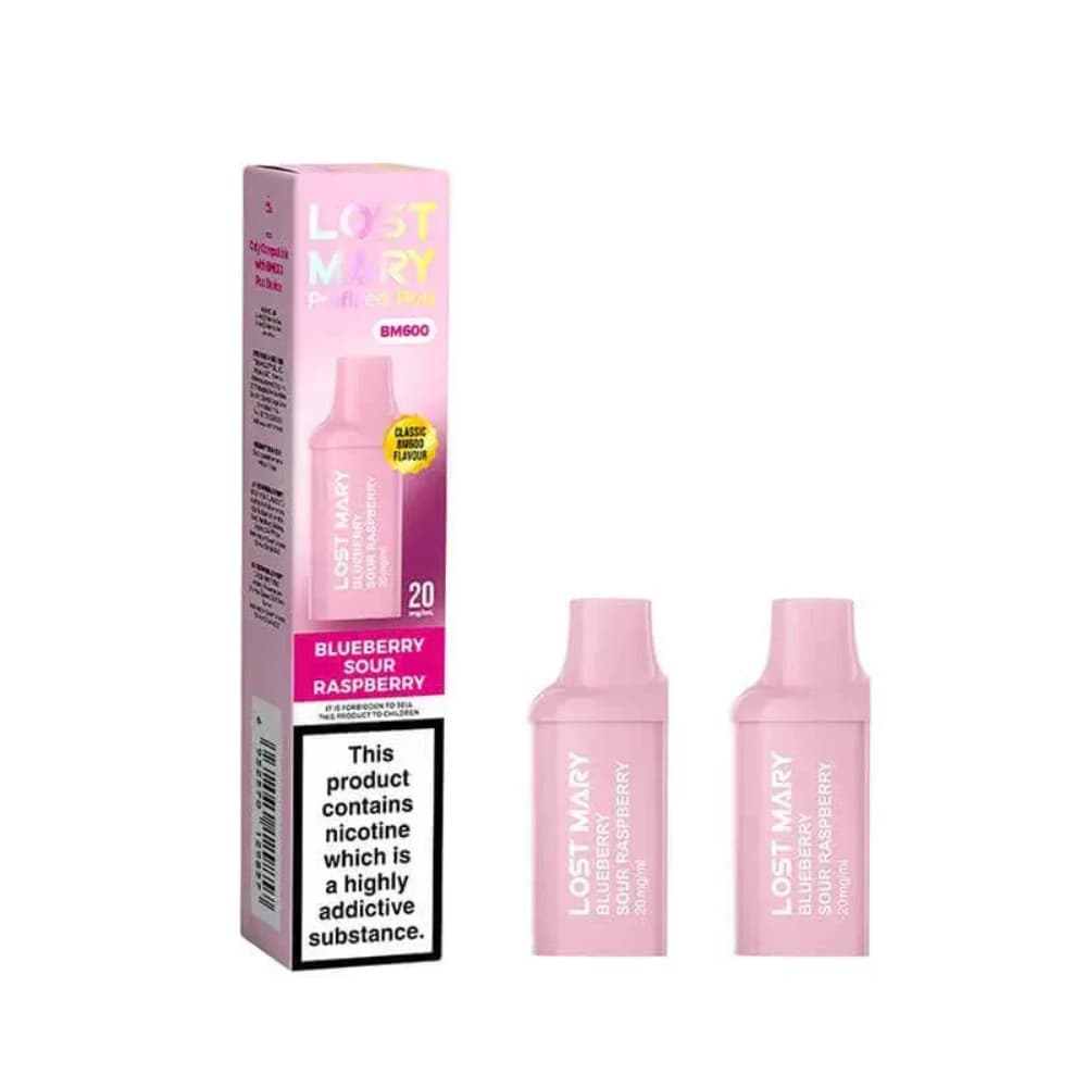  Blue Sour Raspberry Lost Mary Bm600 Refill Pods