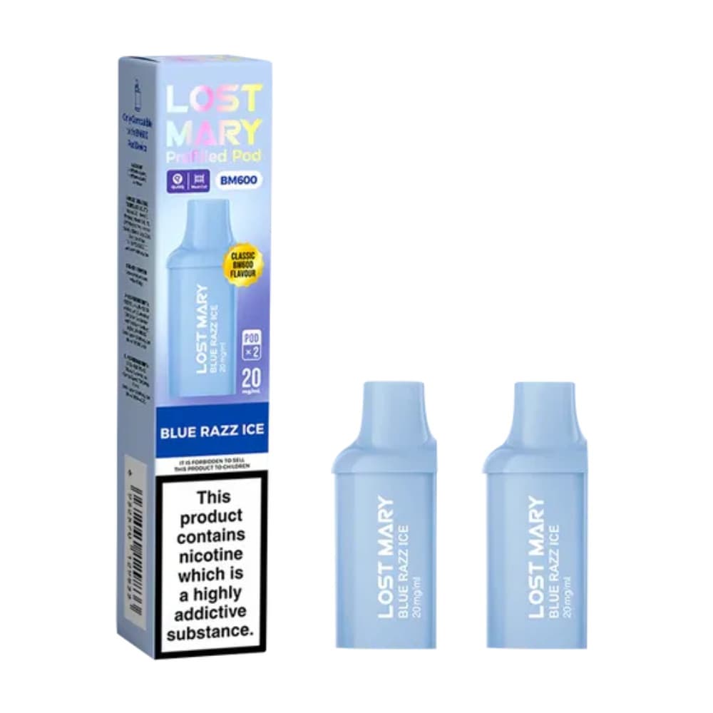  Blue Razz Ice Lost Mary Bm600 Refill Pods