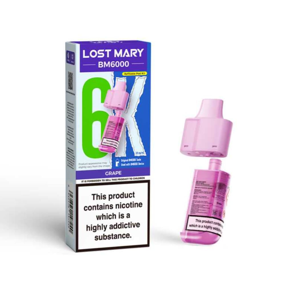  Grape Lost Mary Bm6000 Refill Pods