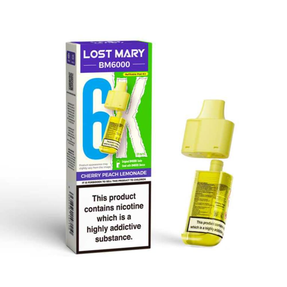  Cherry Peach Lemonade Lost Mary Bm6000 Refill Pods