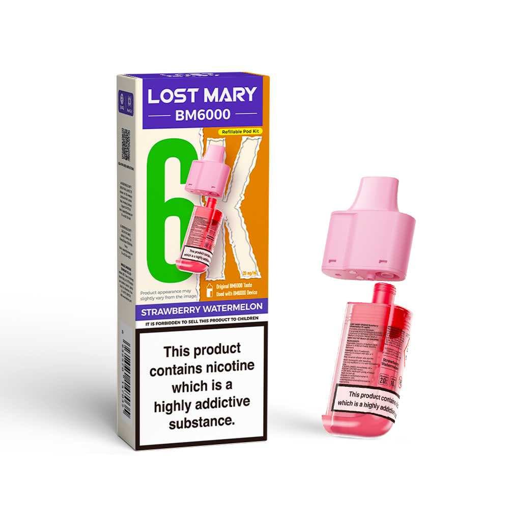 Strawberry Watermelon Lost Mary Bm6000 Refill Pods