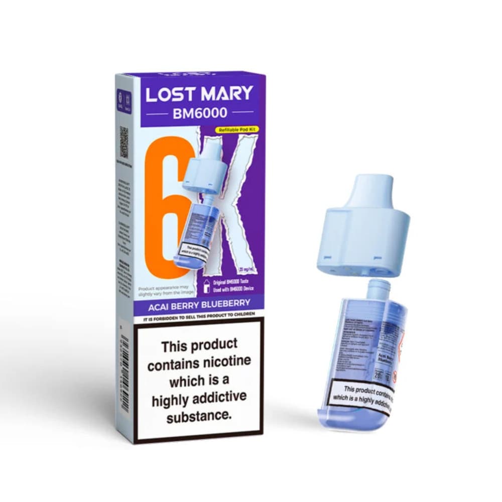  Acai Berry Blueberry Lost Mary Bm6000 Refill Pods