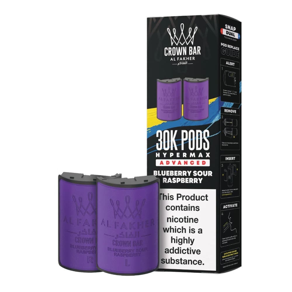  Blue Sour Raspberry Al Fakher 30k Hypermax Refill Pods
