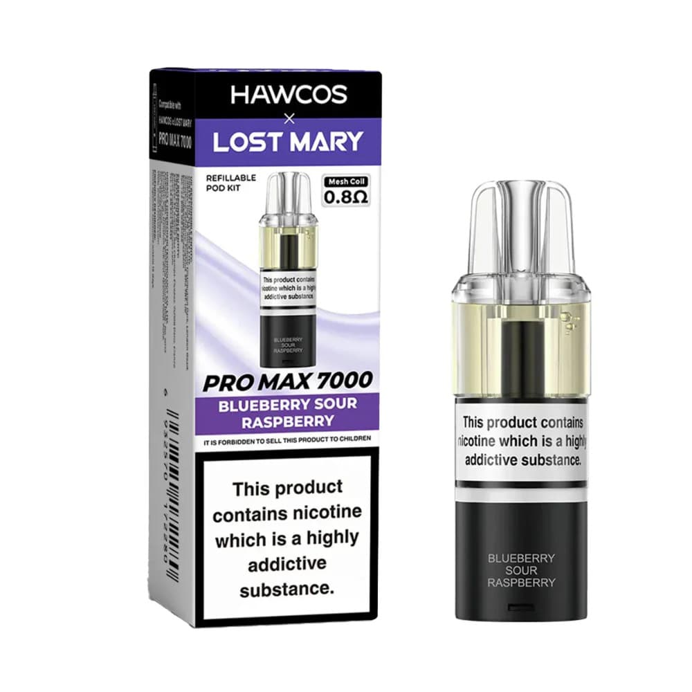  Blueberry Sour Raspberry Lost Mary Hawcos Pro Max 7000 Pods