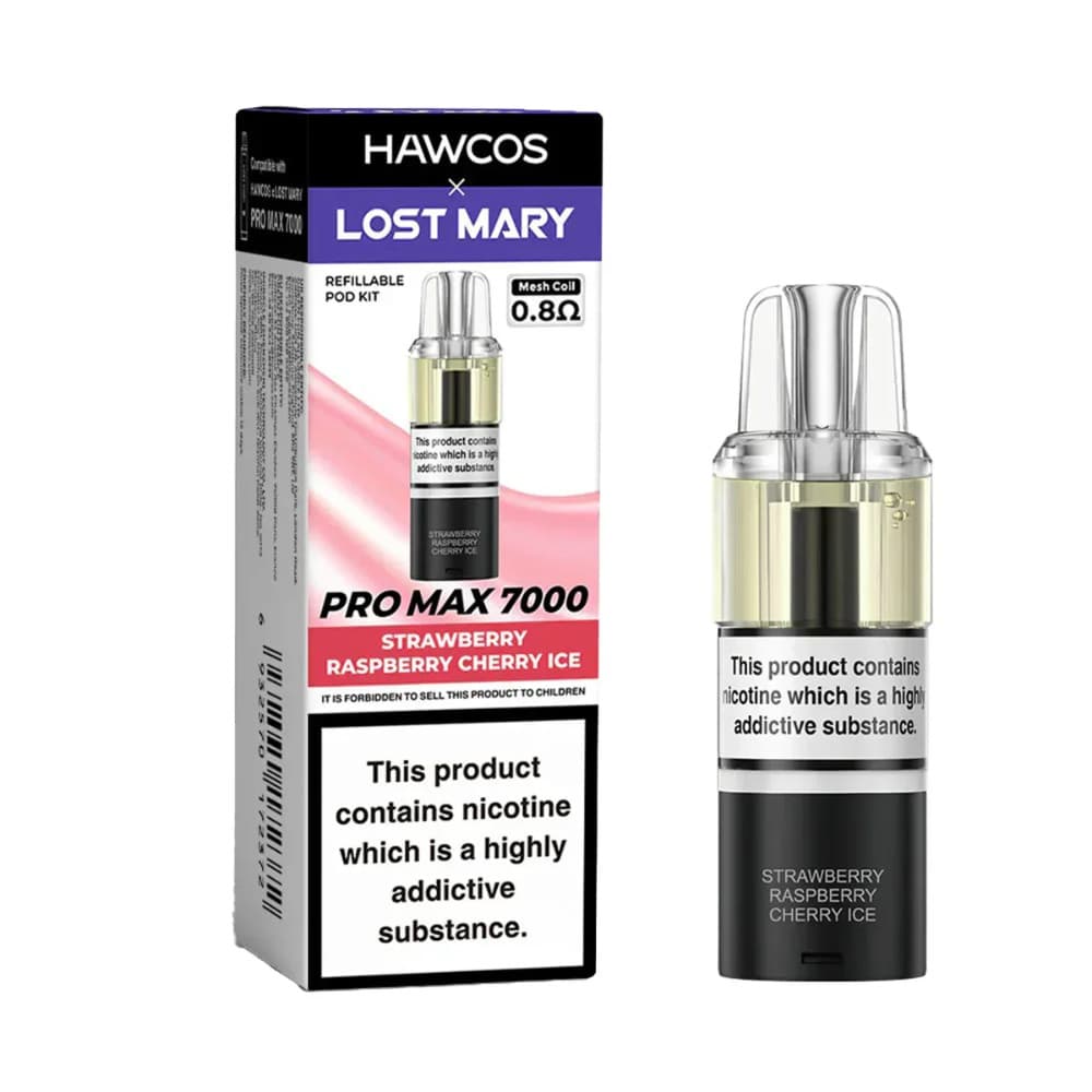  Strawberry Raspberry Cherry Ice Lost Mary Hawcos Pro Max 7000 Pods