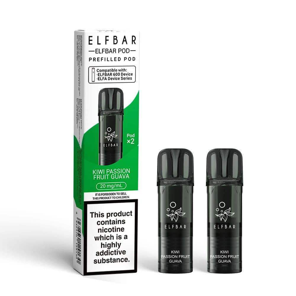  Kiwi Passionfruit Guava Elf Bar 600 Refill Pods