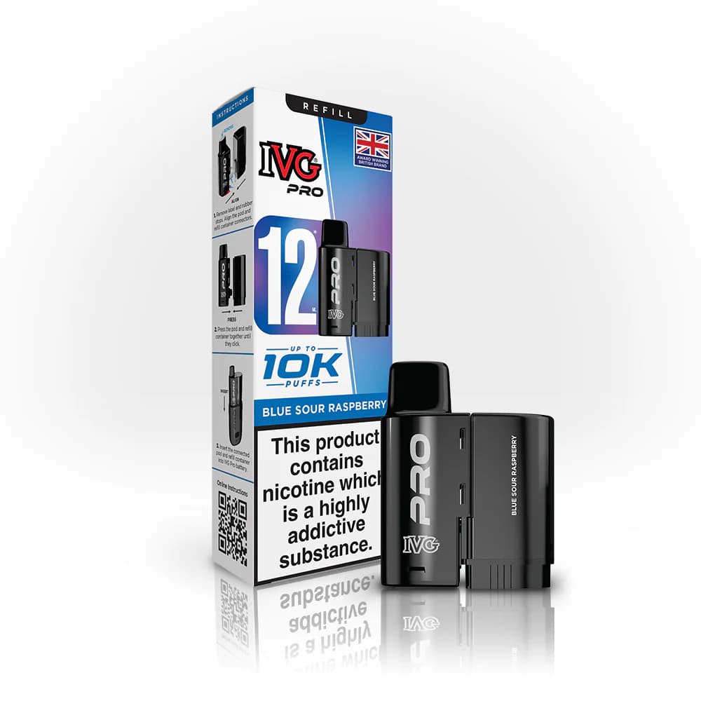  Blue Sour Raspberry IVG Pro 12 Refill Pods
