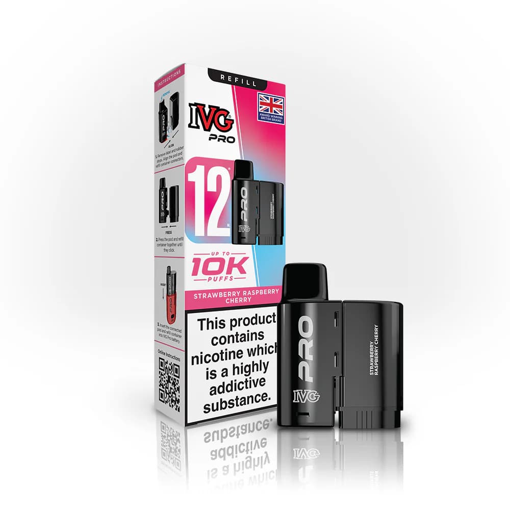  Strawberry Raspberry Cherry IVG Pro 12 Refill Pods