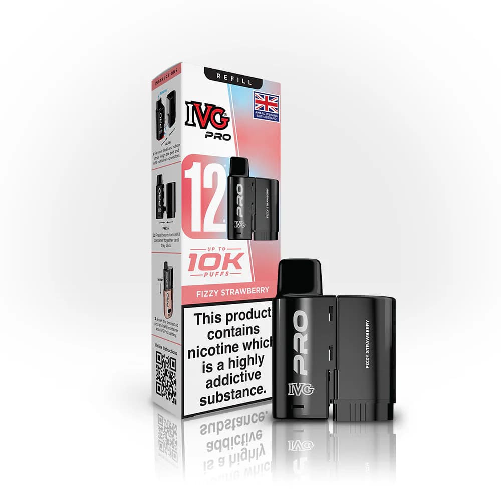  Fizzy Strawberry IVG Pro 12 Refill Pods