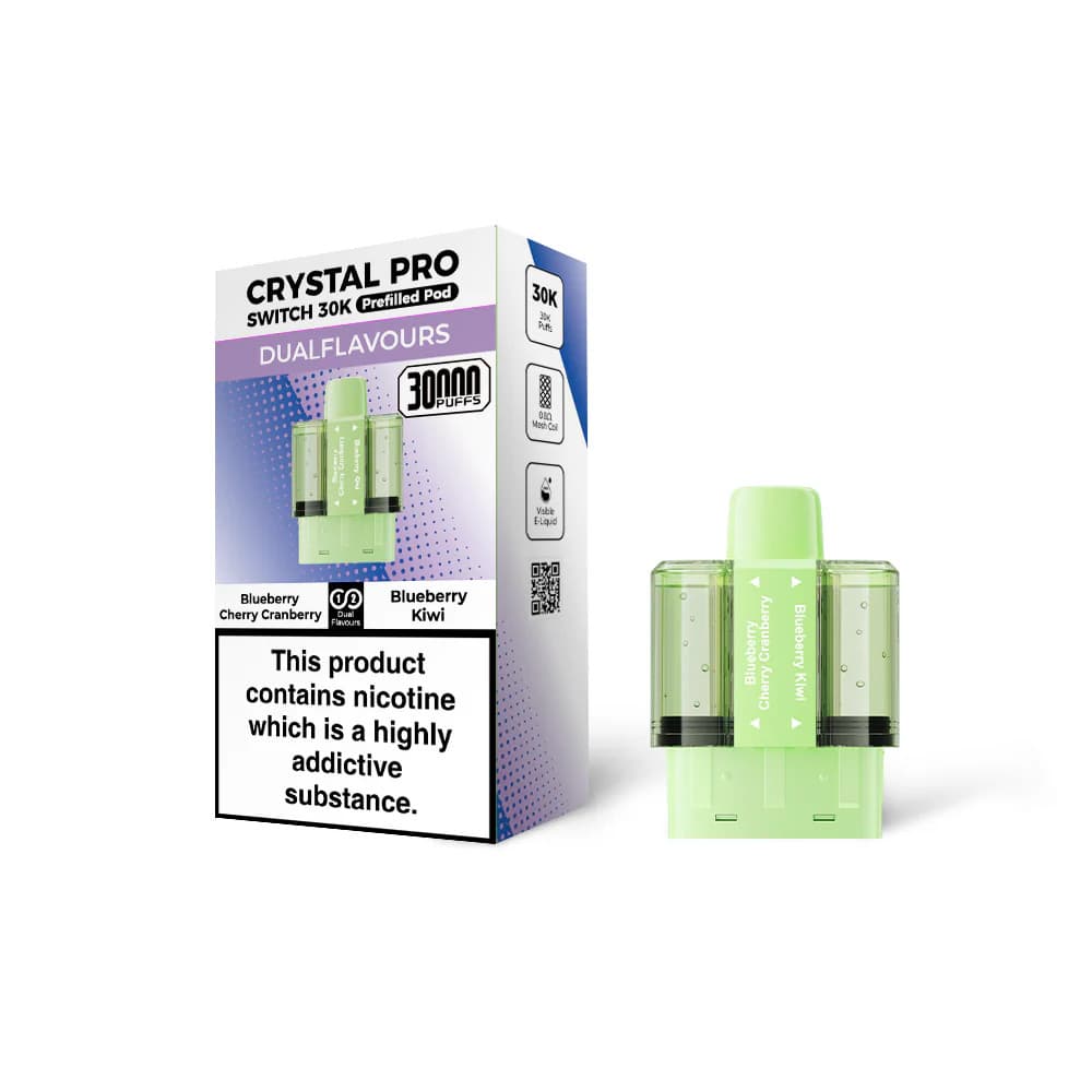  Blueberry Cherry Cranberry / Blueberry Kiwi Crystal Pro Switch 30k Refill Pods
