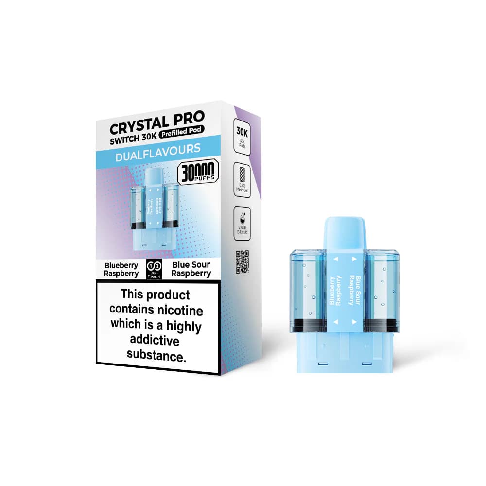  Blueberry Raspberry / Blue Sour Raspberry Crystal Pro Switch 30k Refill Pods
