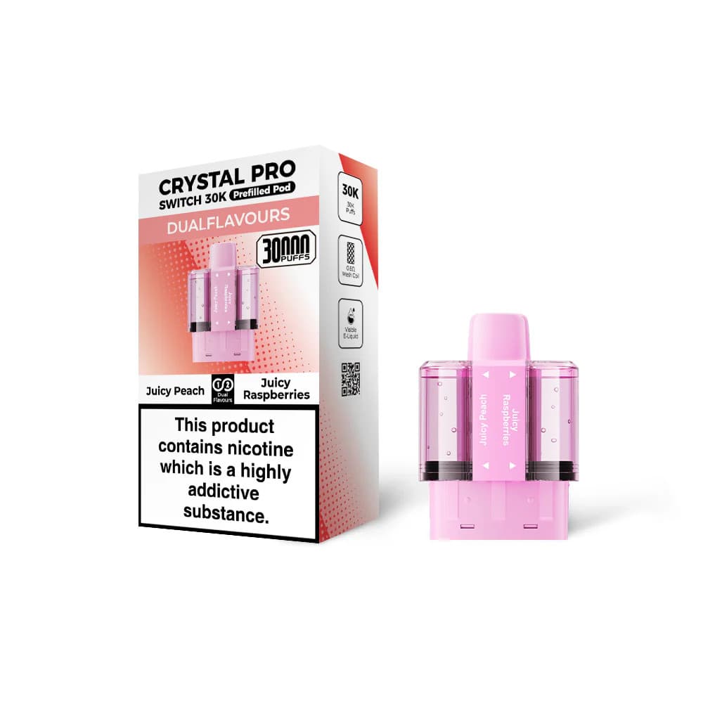  Juicy Peach / Juicy Raspberries Crystal Pro Switch 30k Refill Pods