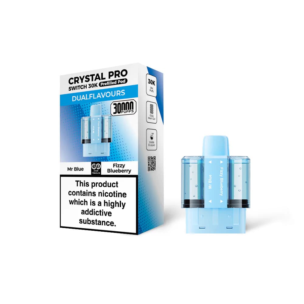  Mr Blue / Fizzy Blueberry Crystal Pro Switch 30k Refill Pods