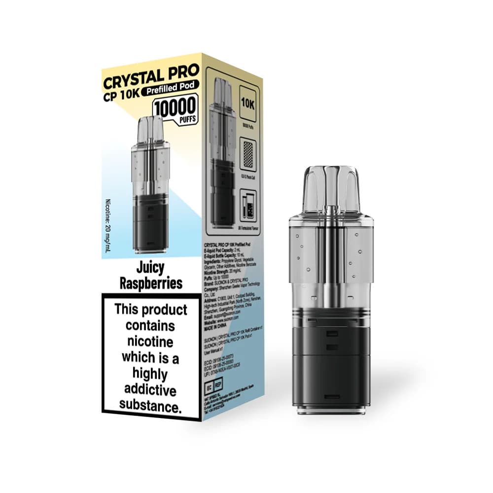  Juicy Raspberries Crystal Pro CP 10k Refill Pods