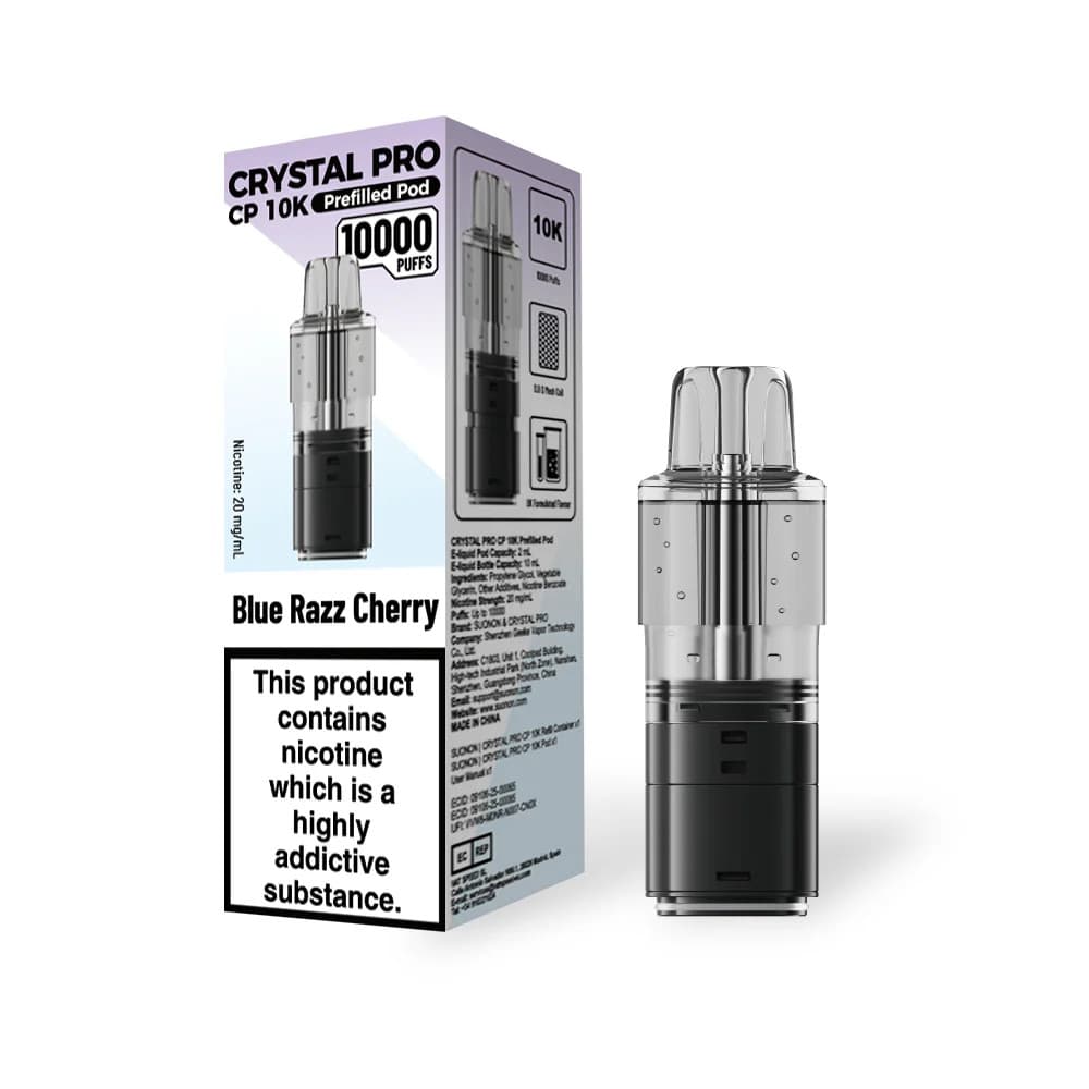  Blue Razz Cherry Crystal Pro CP 10k Refill Pods