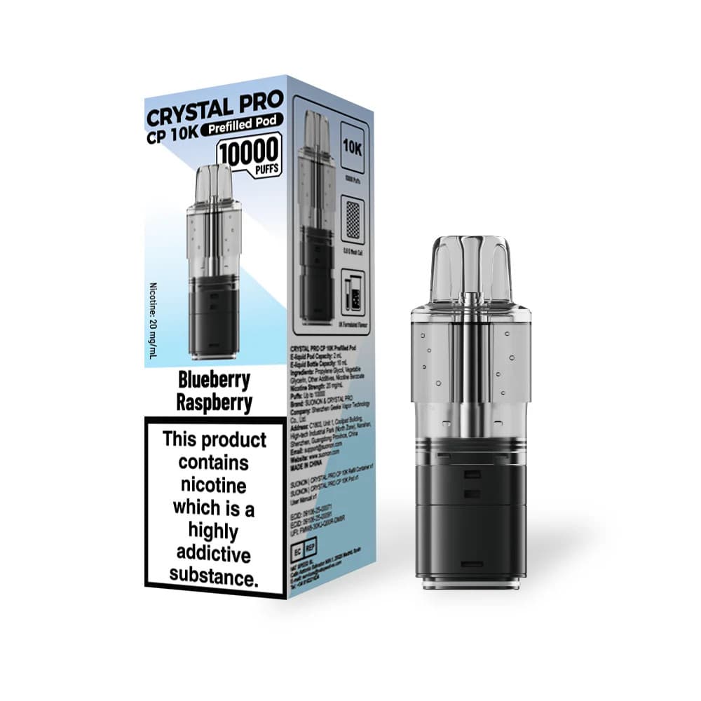  Blue Raspberry Crystal Pro CP 10k Refill Pods