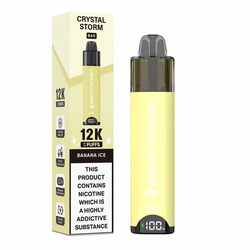  Banana Ice Crystal Strom Bar 12k Vape Kit