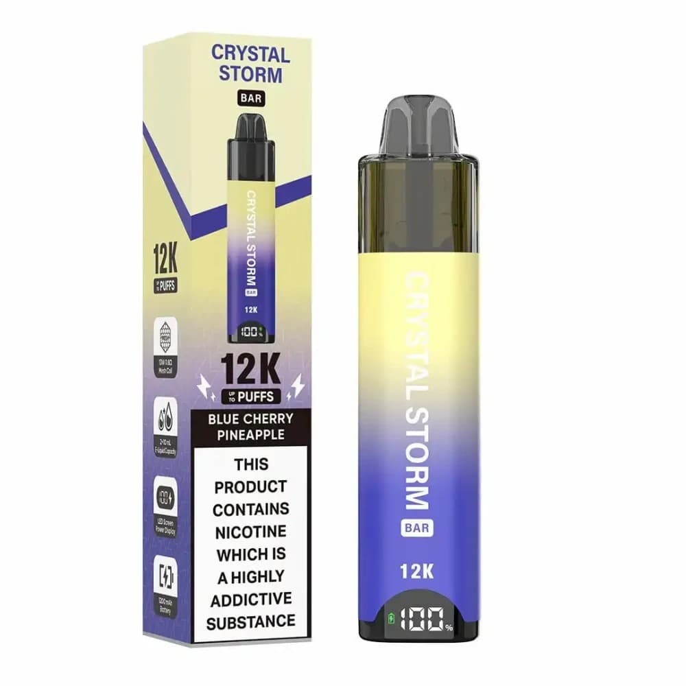  Blue Cherry Pineapple Crystal Strom Bar 12k Vape Kit