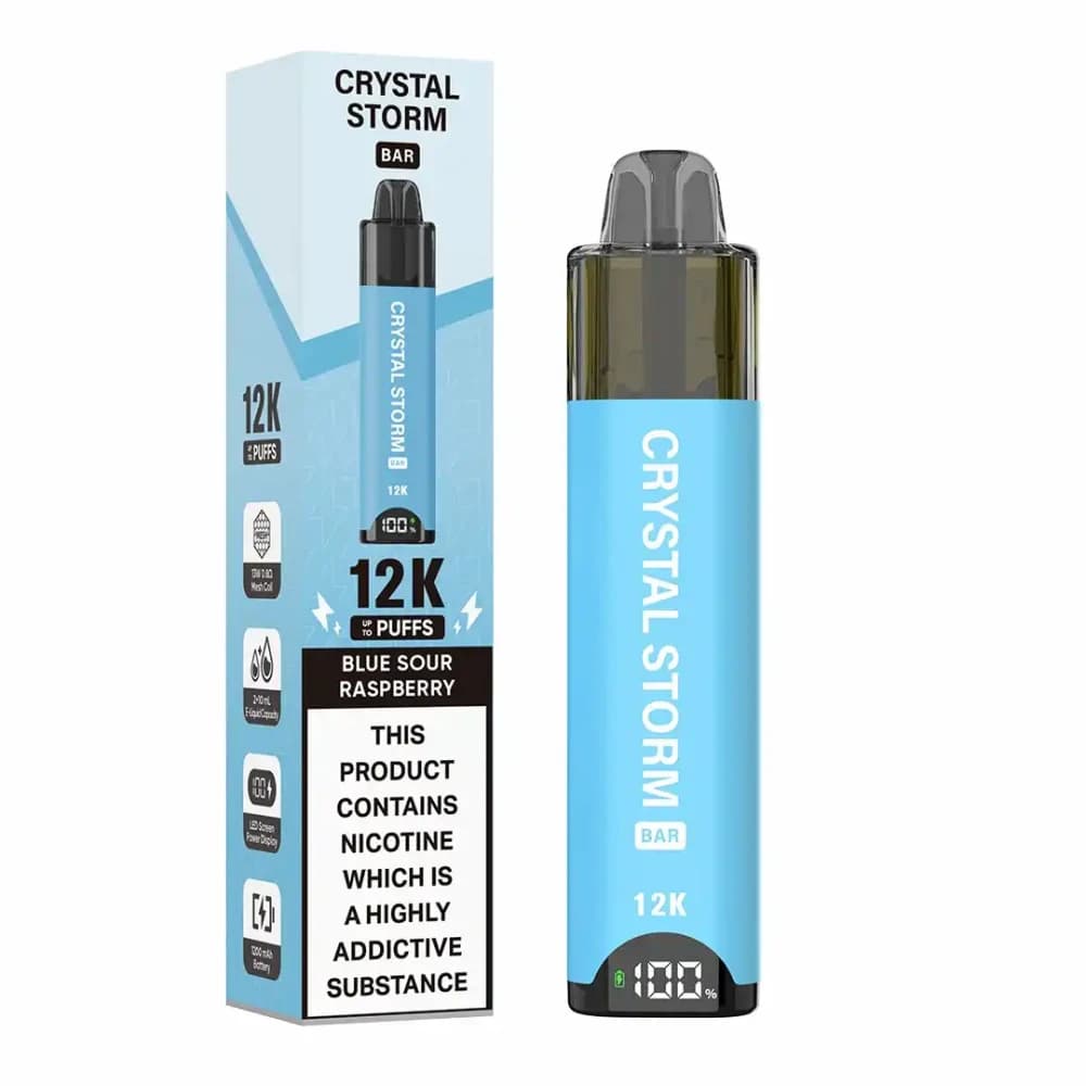  Blue Sour Raspberry Crystal Strom Bar 12k Vape Kit