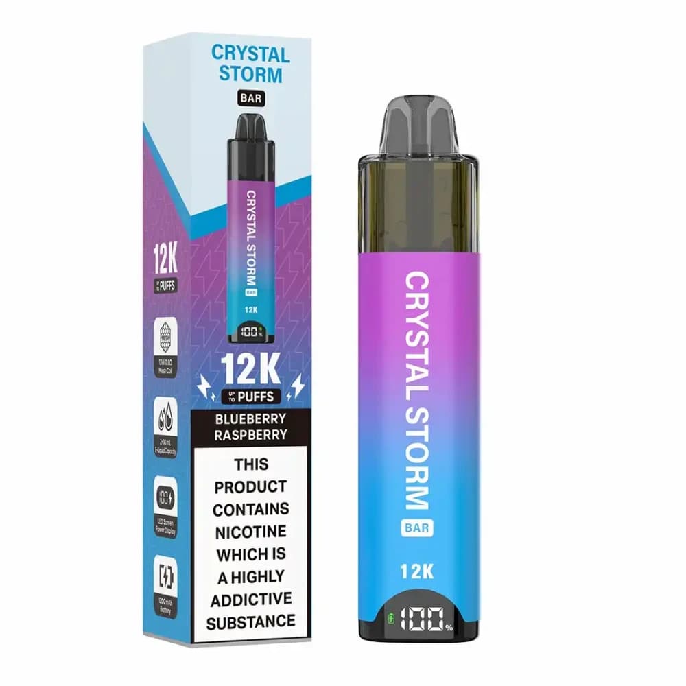  Blueberry Raspberry Crystal Strom Bar 12k Vape Kit