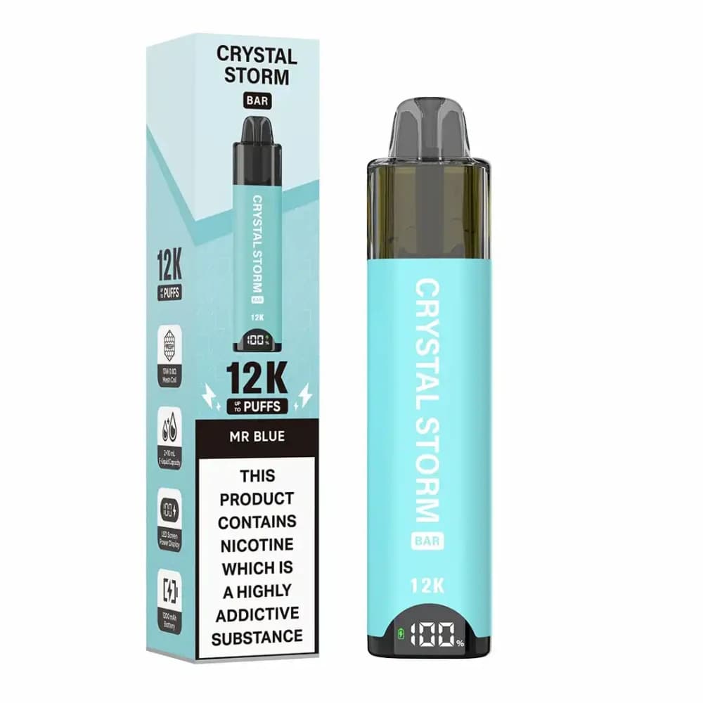  Mr Blue Crystal Strom Bar 12k Vape Kit