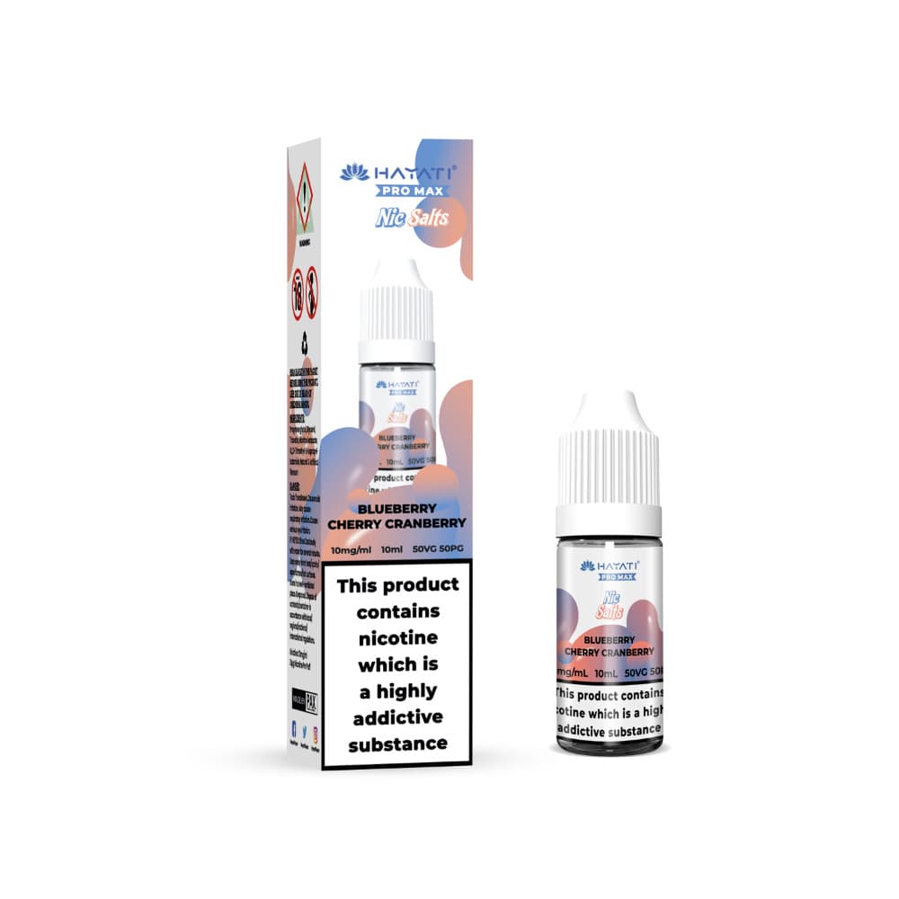  Blueberry Cherry Cranberry / 10mg Hayati Pro Max Nic Salts E-Liquids 10ml