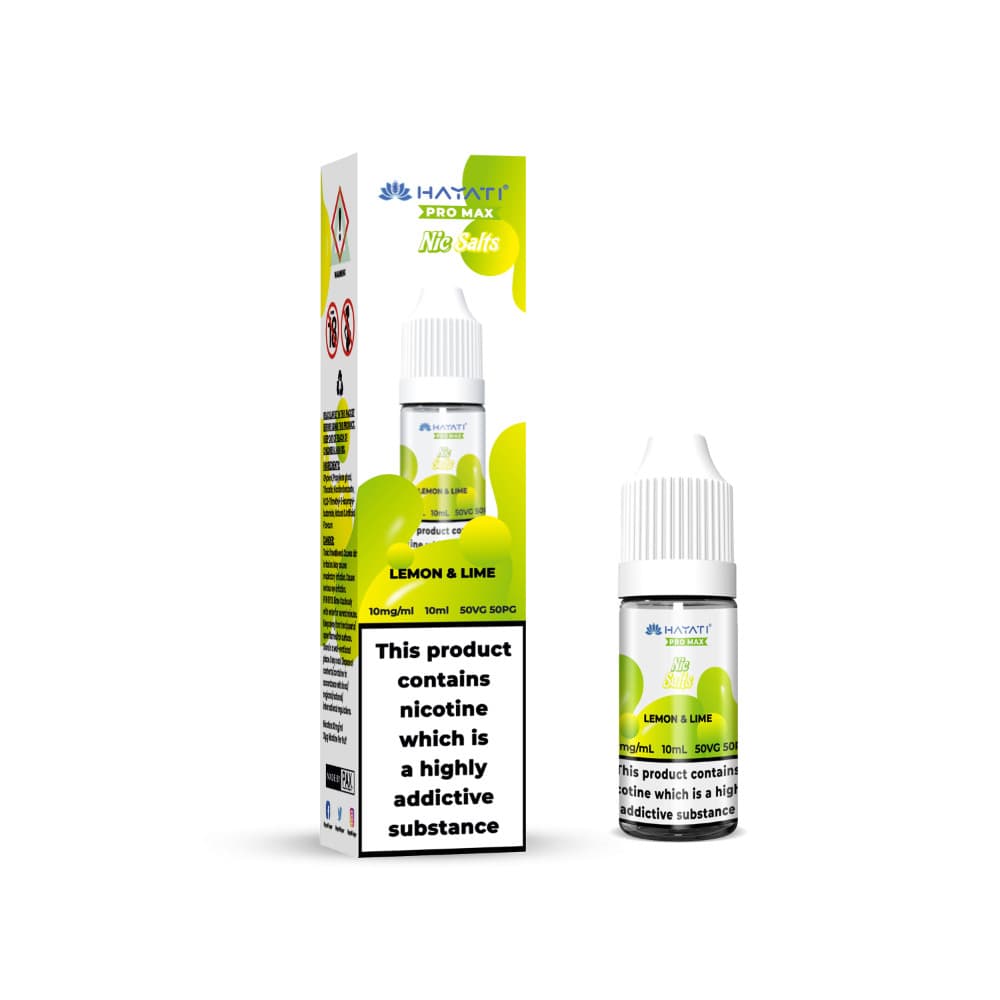  Lemon Lime / 10mg Hayati Pro Max Nic Salts E-Liquids 10ml