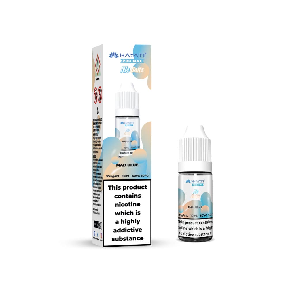  Mad Blue / 10mg Hayati Pro Max Nic Salts E-Liquids 10ml