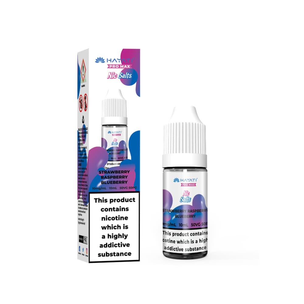  Strawberry Raspberry Blueberry / 10mg Hayati Pro Max Nic Salts E-Liquids 10ml