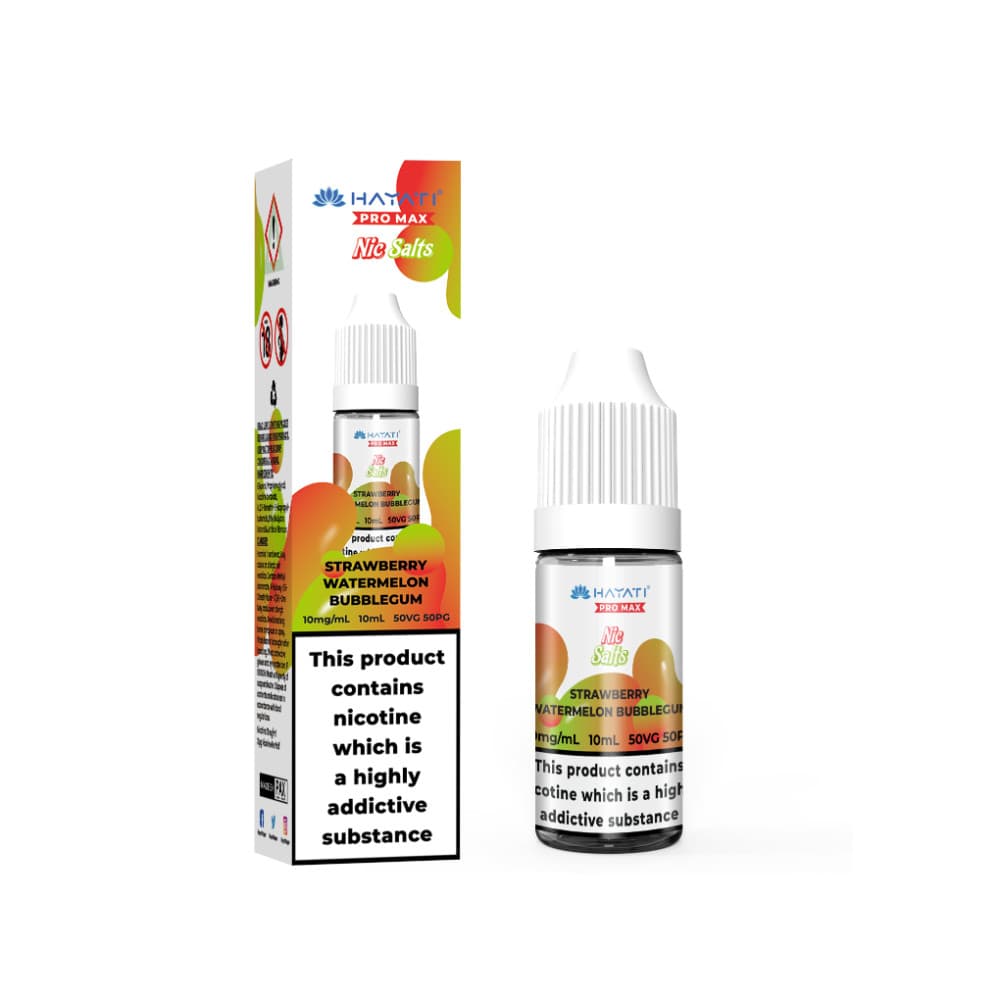  Strawberry Watermelon Bubblegum / 10mg Hayati Pro Max Nic Salts E-Liquids 10ml