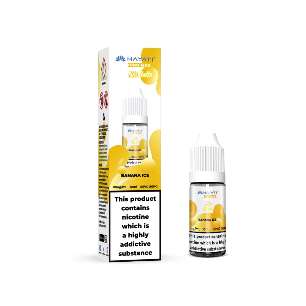  Banana Ice / 20mg Hayati Pro Max Nic Salts E-Liquids 10ml