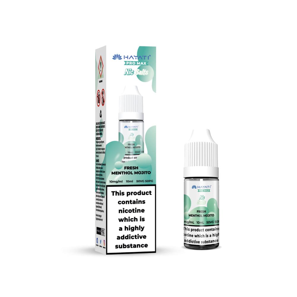 Fresh Menthol Mojito / 20mg Hayati Pro Max Nic Salts E-Liquids 10ml