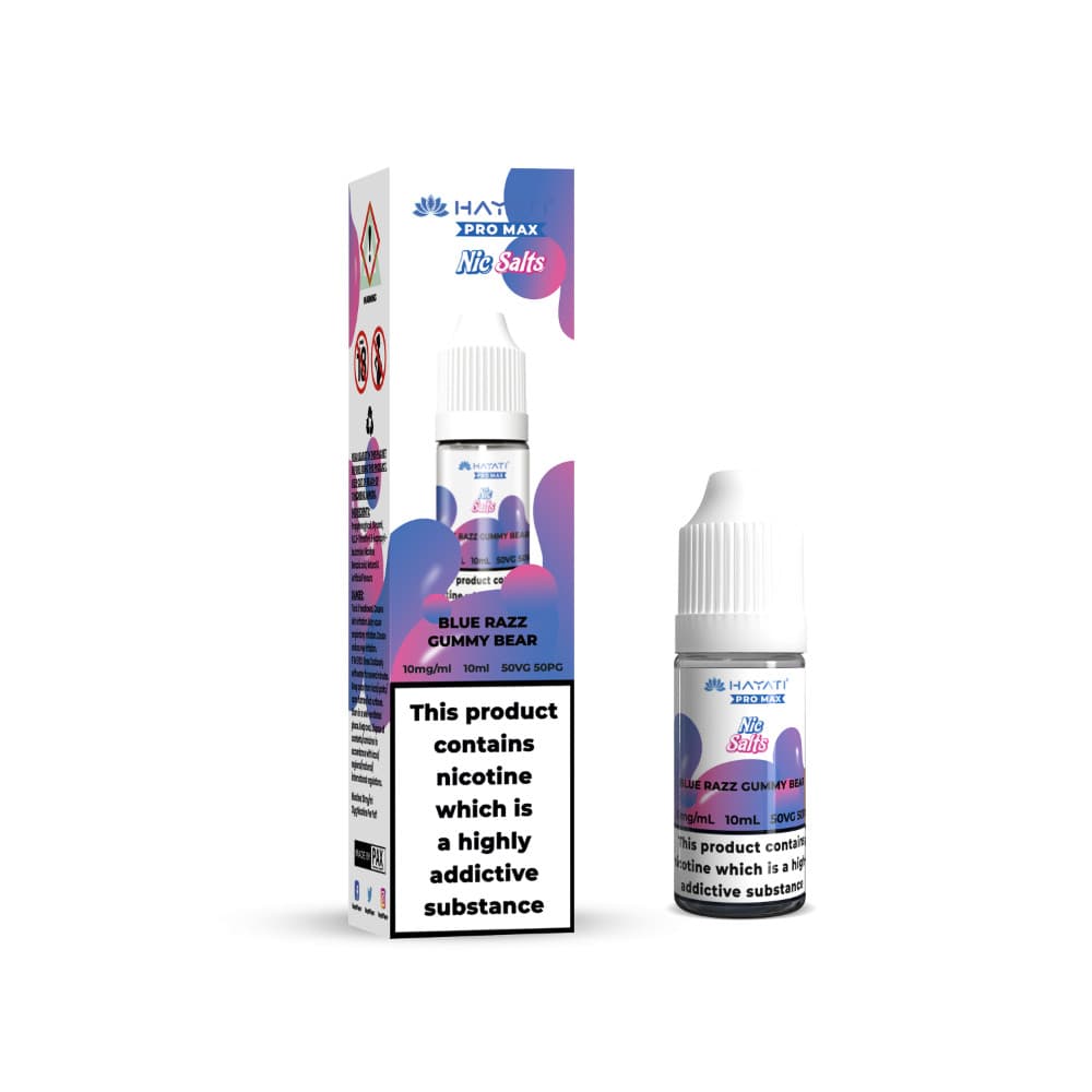  Blue Razz Gummy Bear / 20mg Hayati Pro Max Nic Salts E-Liquids 10ml