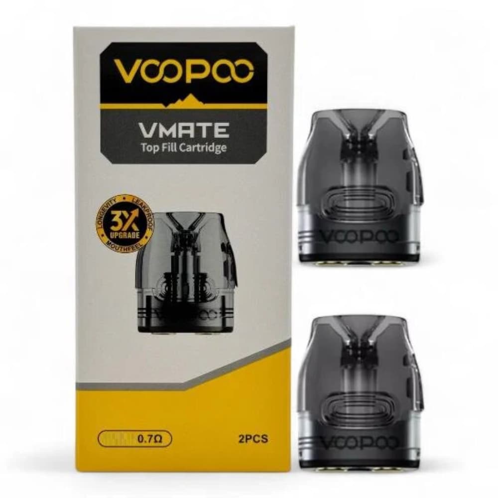  0.7ohm Top Fill Voopoo Vmate Replacement Pods 2 Packs