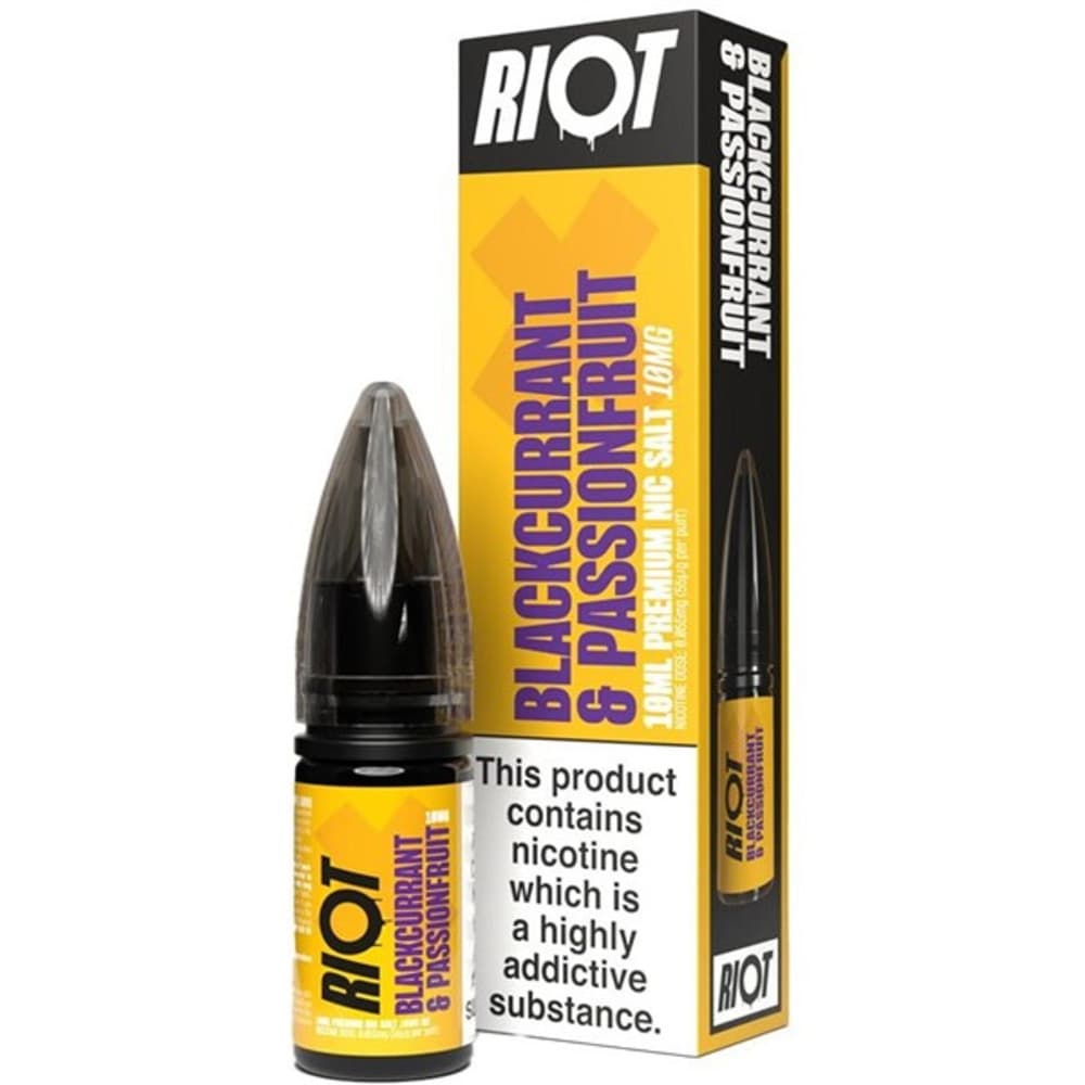  Blackcurrant Passion Fruit / 20mg Riot X Nic Salts e liquids 10ml