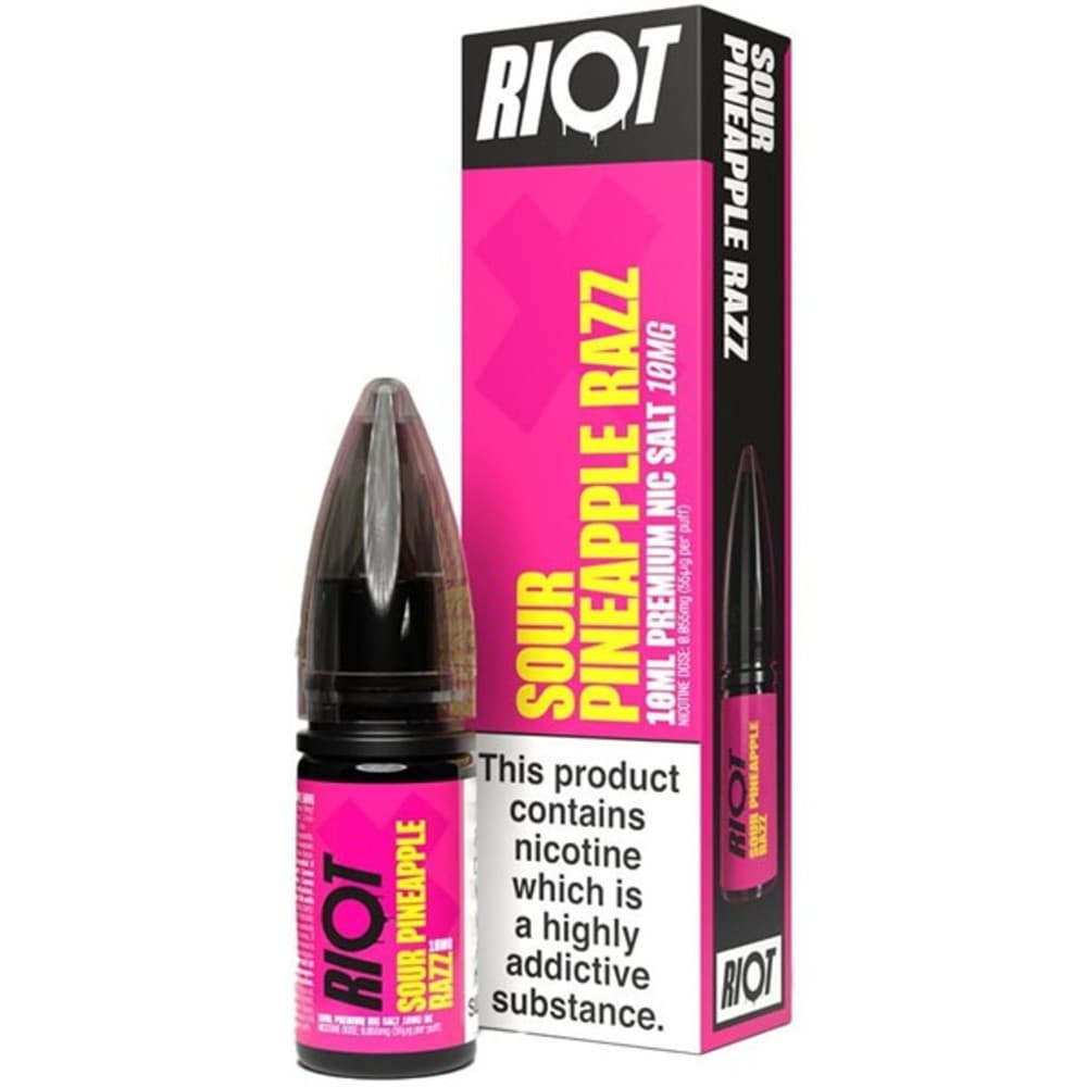  Sour Pineapple Razz / 20mg Riot X Nic Salts e liquids 10ml