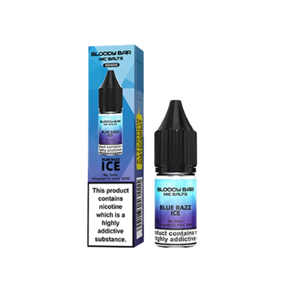  Blue Razz Ice / 10mg Bloody Bar Nic Salts e liquids 10ml