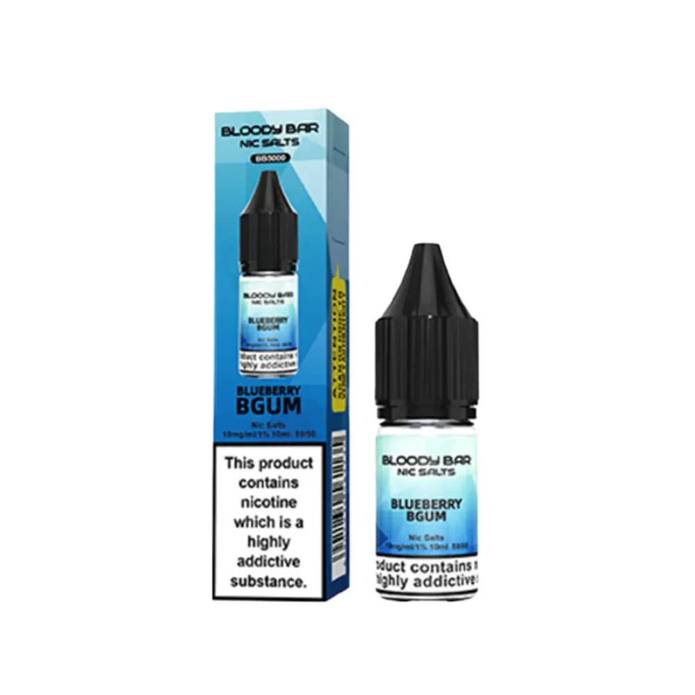  Blueberry BGum / 10mg Bloody Bar Nic Salts e liquids 10ml