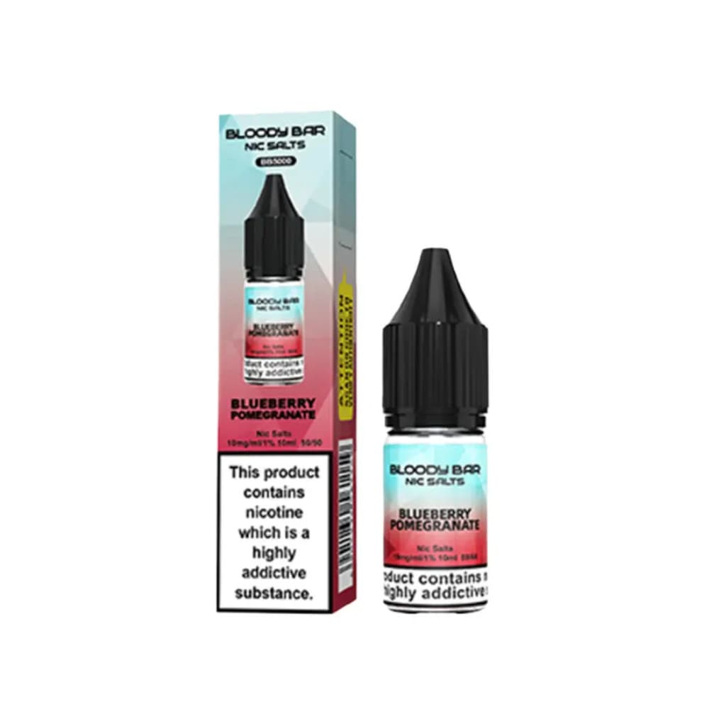  Blueberry Pomegranate / 10mg Bloody Bar Nic Salts e liquids 10ml