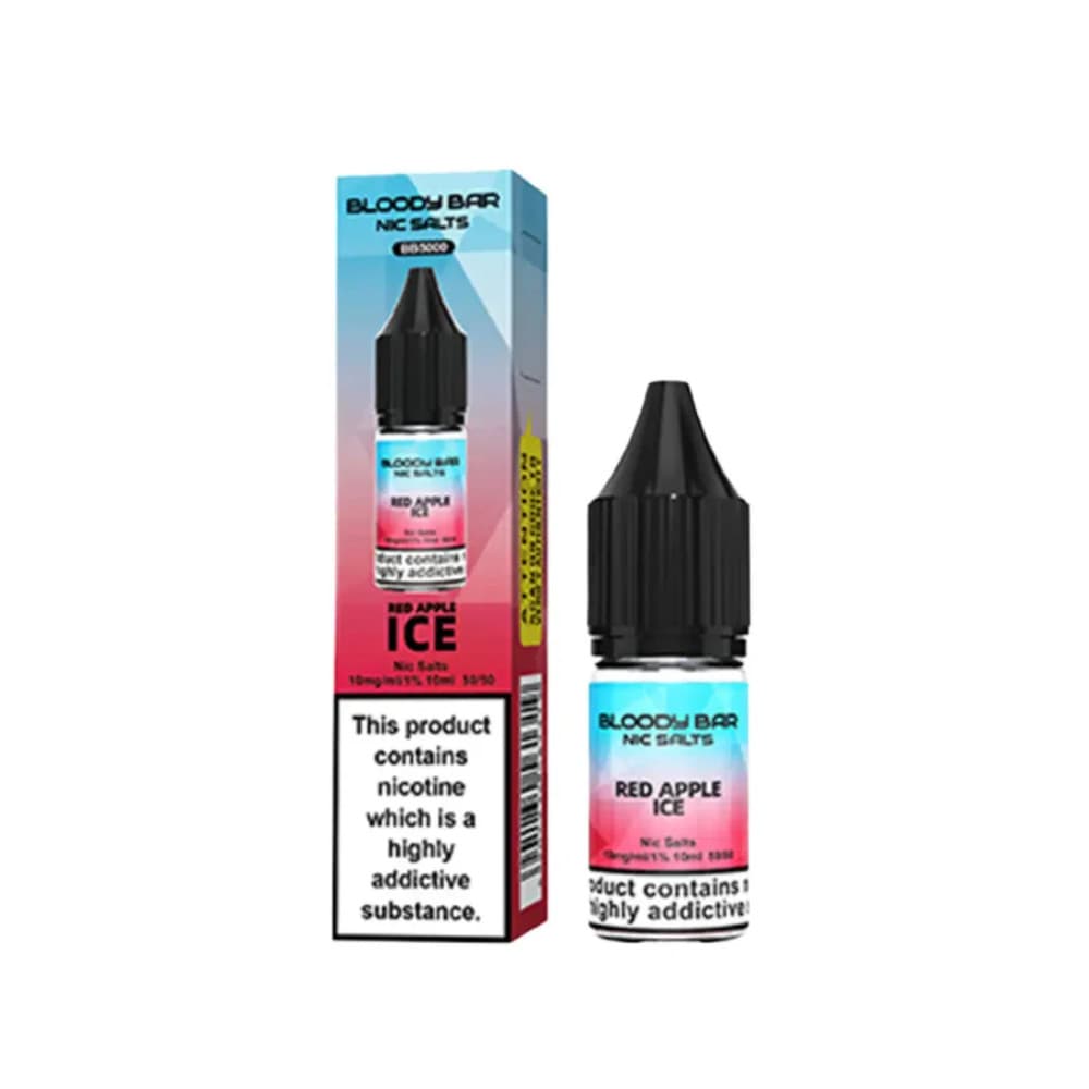  Red Apple Ice / 10mg Bloody Bar Nic Salts e liquids 10ml