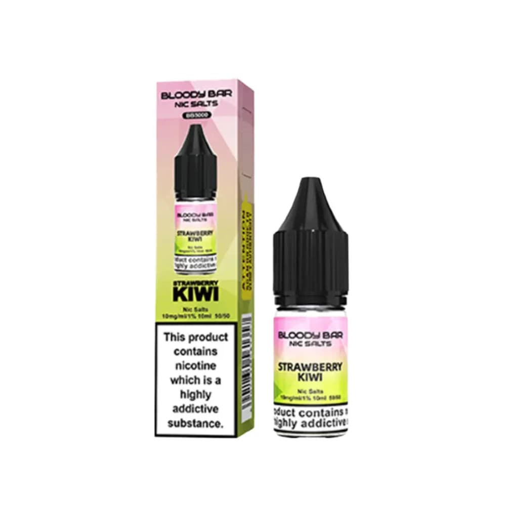  Strawberry Kiwi / 10mg Bloody Bar Nic Salts e liquids 10ml