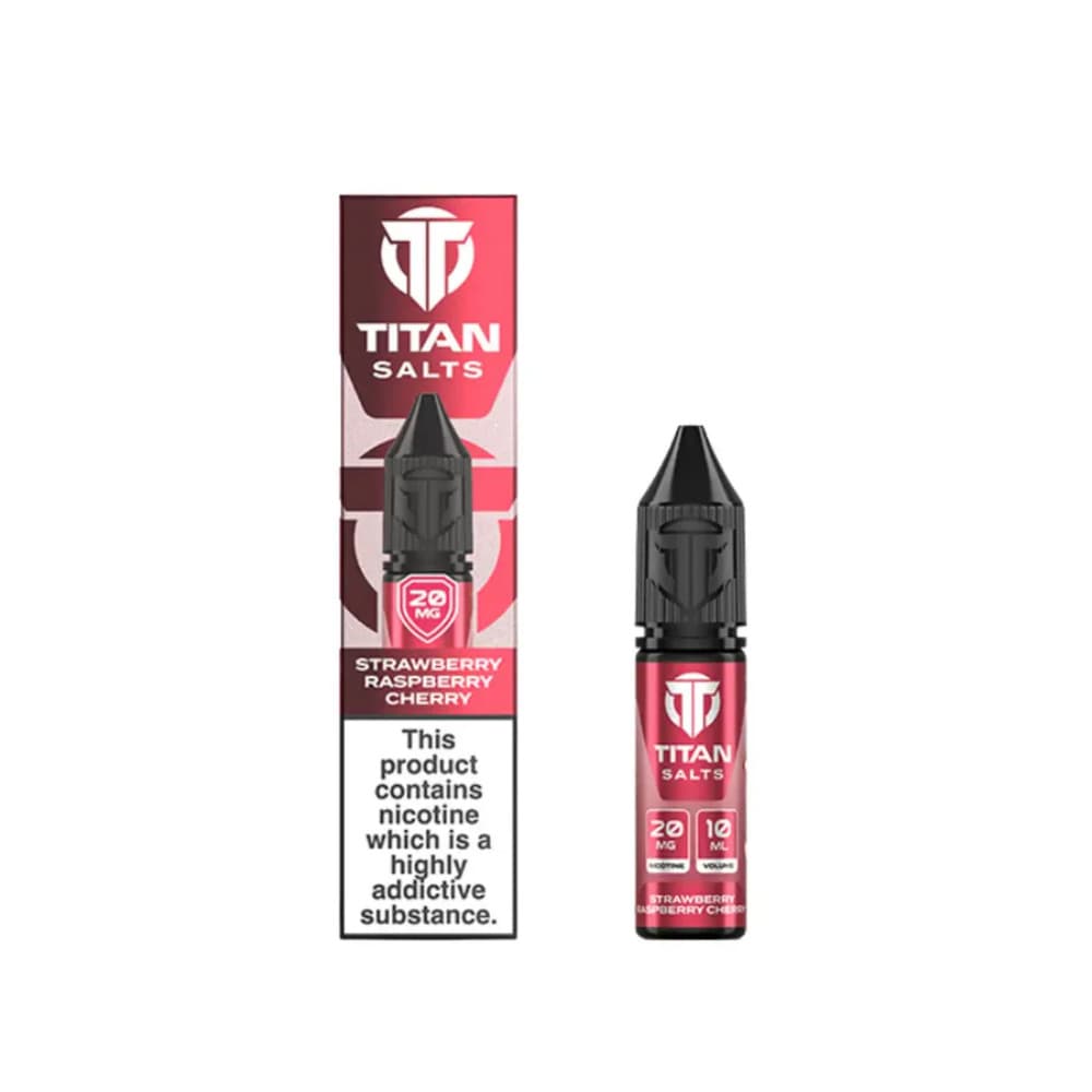  Strawberry Raspberry Cherry / 20mg Titan Nic Salts e liquids 10ml