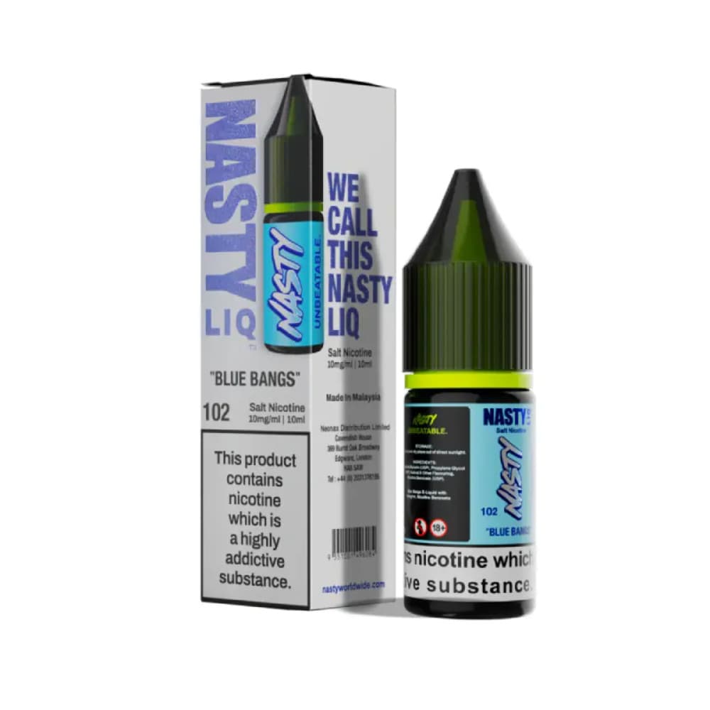  Blue Bangs / 10mg Nasty Liq Nic Salts e liquids 10ml