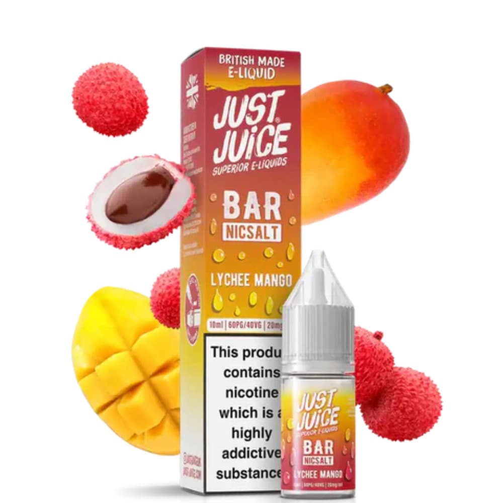  Lychee Mango / 10mg Just Juice Bar Nic Salts e liquids 10ml