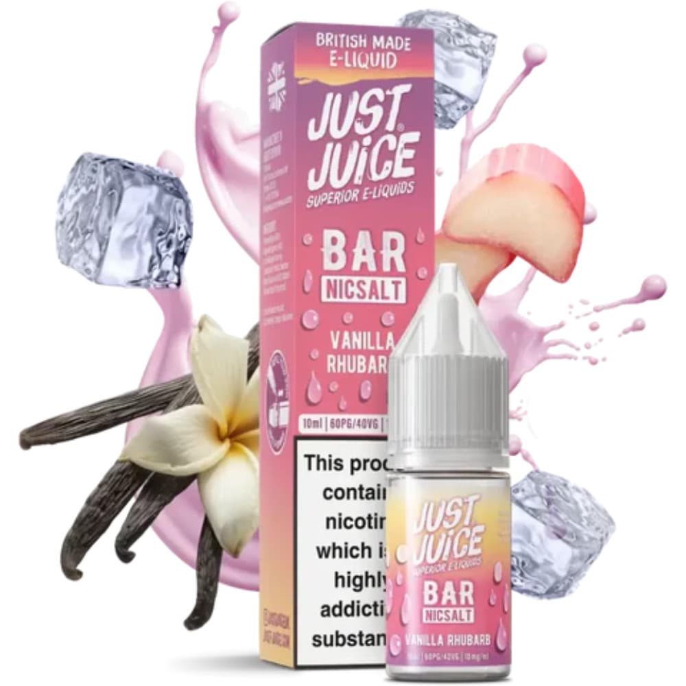  Vanilla Rhubarb / 20mg Just Juice Bar Nic Salts e liquids 10ml