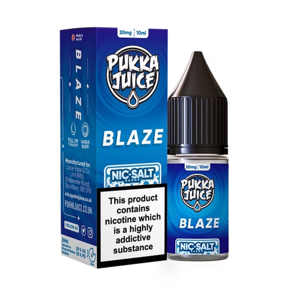  Blaze / 20mg Pukka Juice Nic Salts e liquids 10ml