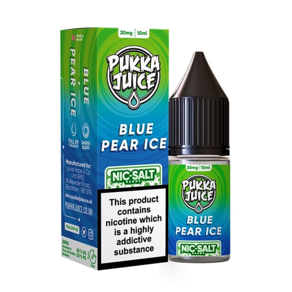  Blue Pear Ice / 20mg Pukka Juice Nic Salts e liquids 10ml