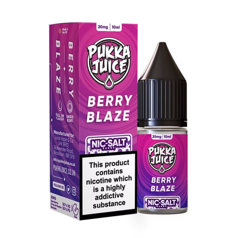  Berry Blaze / 20mg Pukka Juice Nic Salts e liquids 10ml