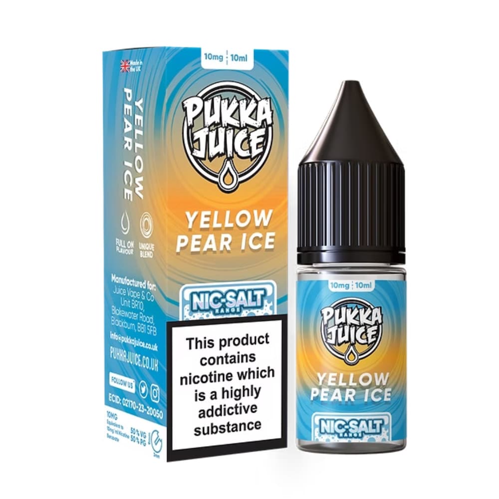  Yellow Pear Ice / 20mg Pukka Juice Nic Salts e liquids 10ml