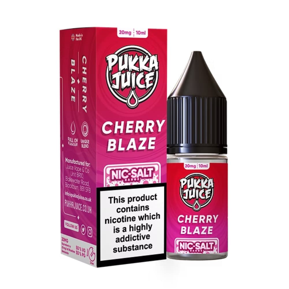  Cherry Blaze / 10mg Pukka Juice Nic Salts e liquids 10ml
